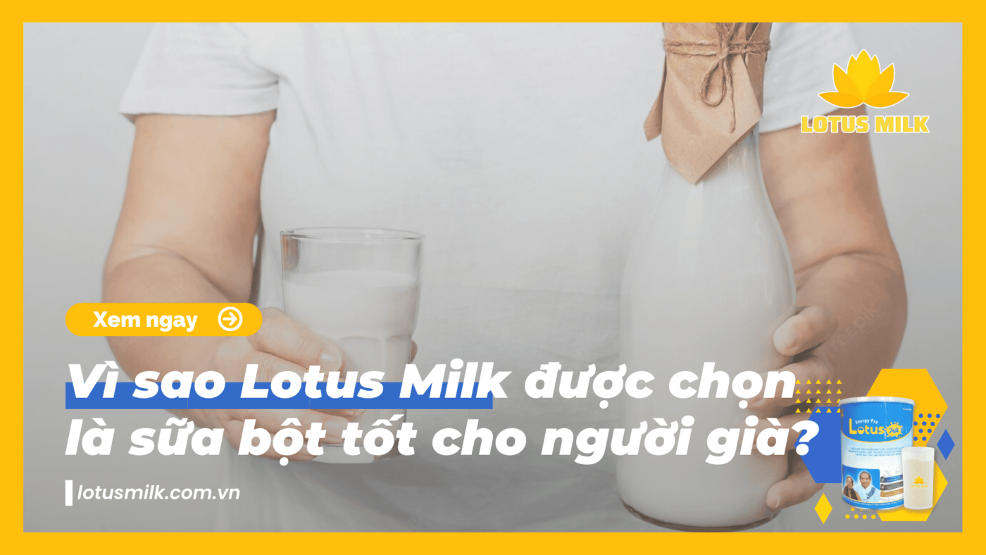 Vì sao Lotus Milk được chọn là sữa bột tốt cho người già sử dụng hàng ngày
