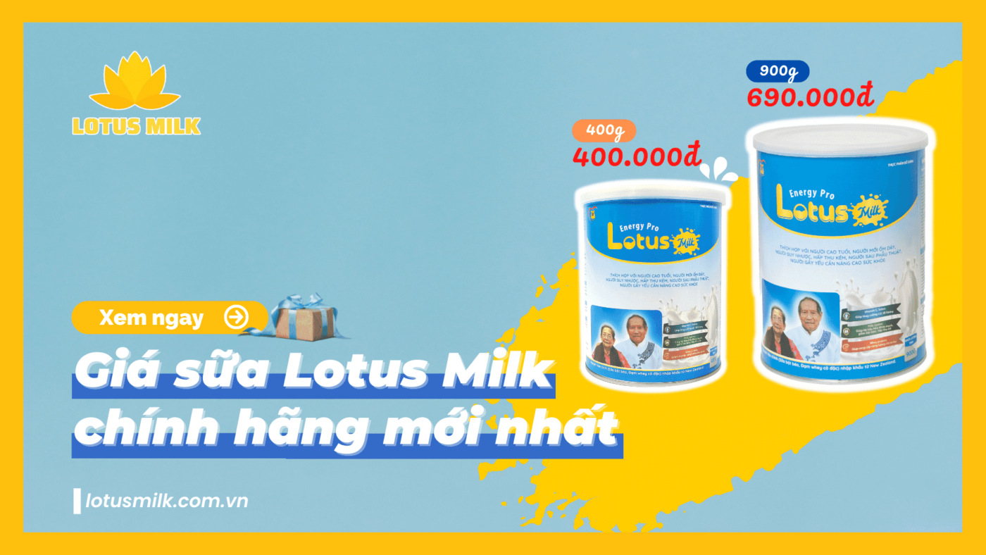 Giá sữa Lotus Milk chính hãng mới nhất