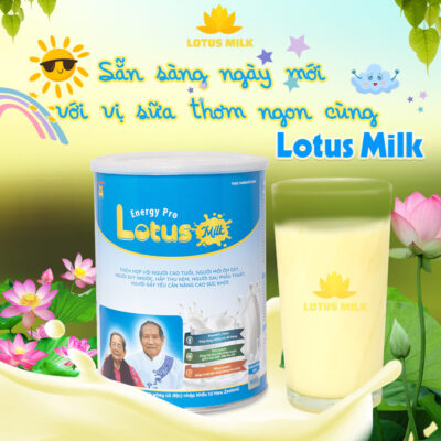 Sẵn sàng ngày mới với vị sữa thơm ngon cùng Lotus Milk