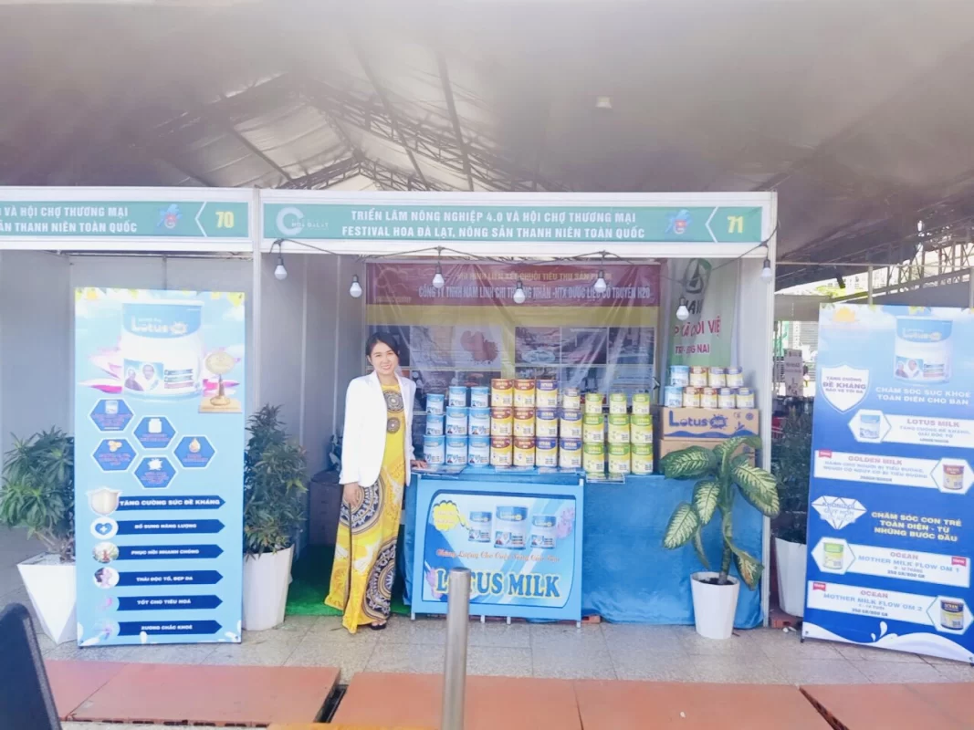 Lotus Milk tại Triển lãm kết nối nông nghiệp số và hội chợ thương mại Festival hoa Đà Lạt 2022
