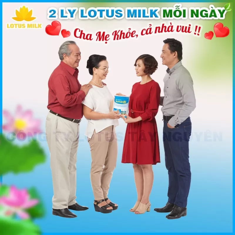 2 Ly Lotus Milk mỗi ngày, cha mẹ khỏe, cả nhà vui
