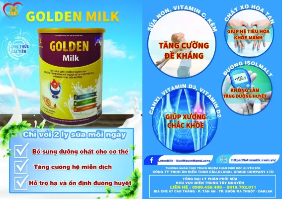 Golden Milk - Sữa dinh dưỡng hàng đầu dành cho người tiểu đường